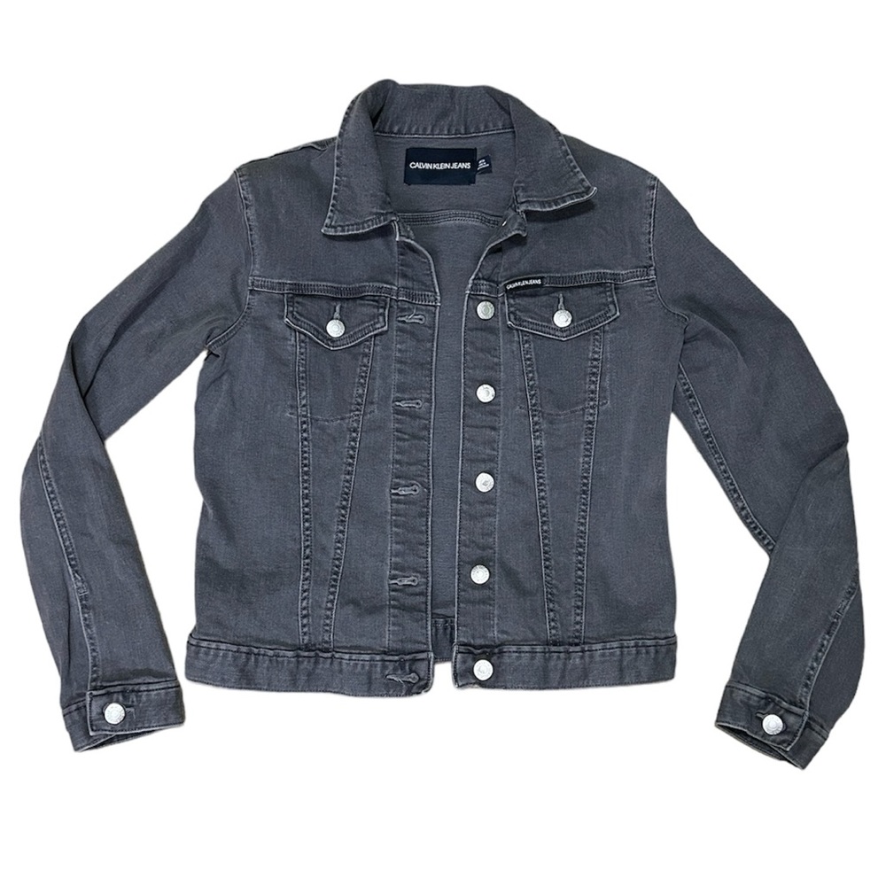 Calvin Klein Jeans Denim Grey Jacket Slim Fit Small